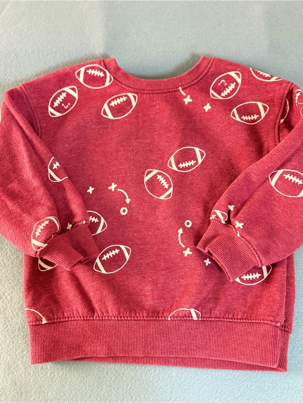 Cat & Jack 3T Football Sweatshirt Toddler Maroon